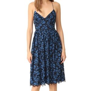Likely Blue Navy Floral Chessington Dress Size 0